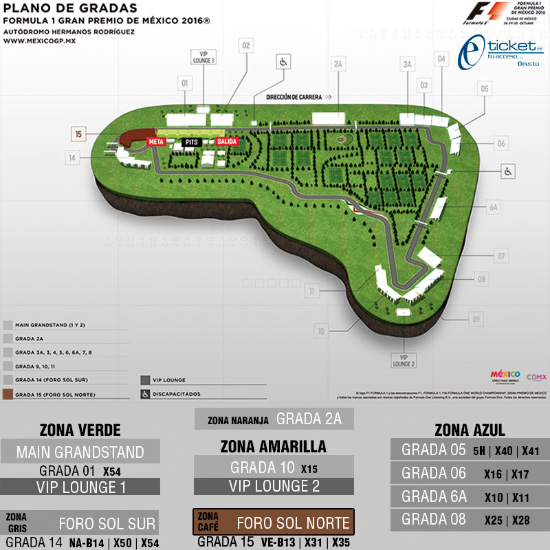 FORO SOL NORTE, ZONA CAFÉ, F1 MEXICOGP Autodromo Hermanos Rodriguez